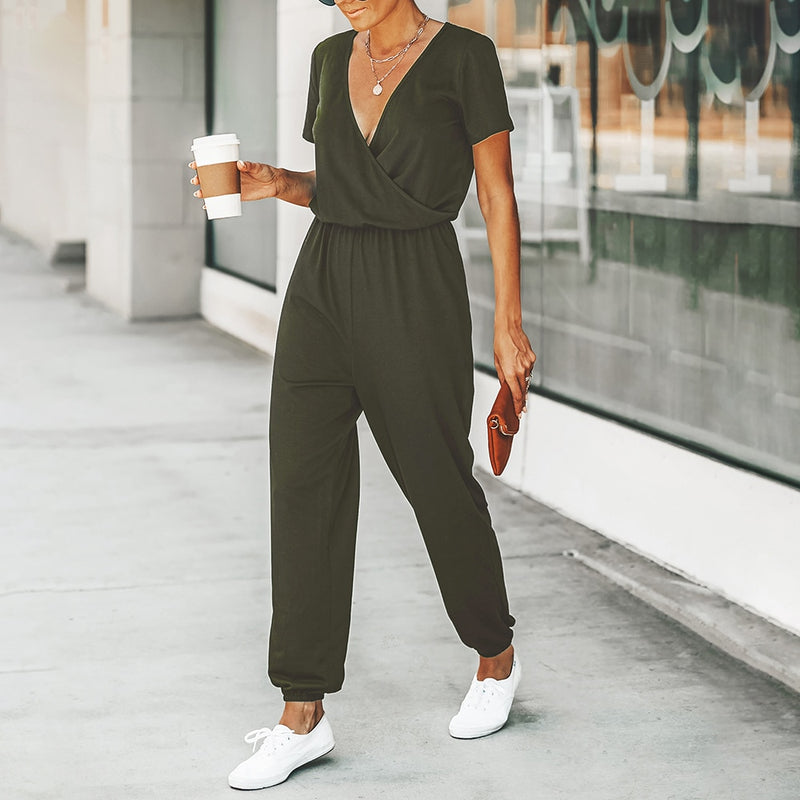 V-neck Jumpsuit