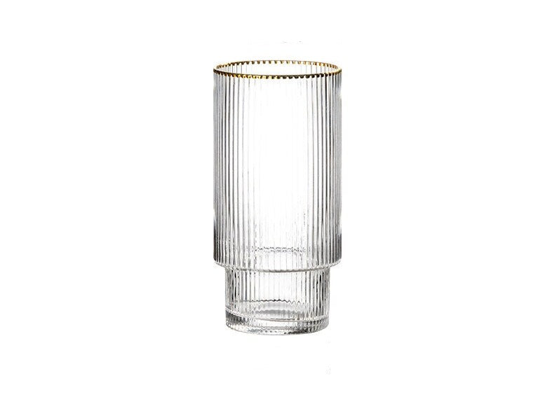 Vertical Stripe Glass Cup