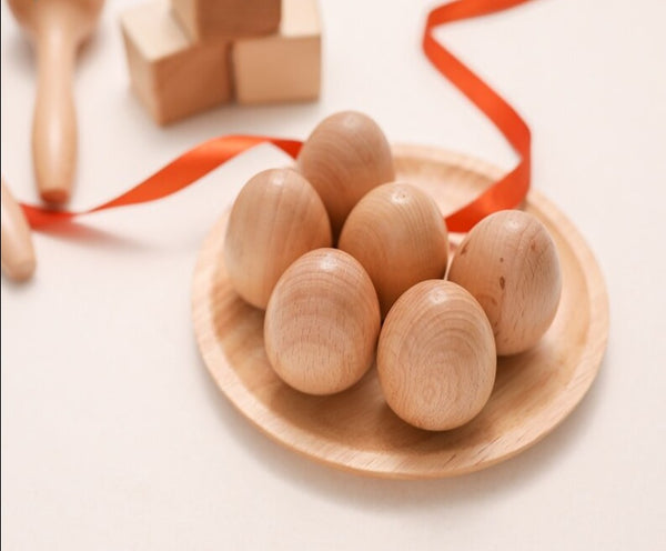 Wooden Egg Sand Rattle