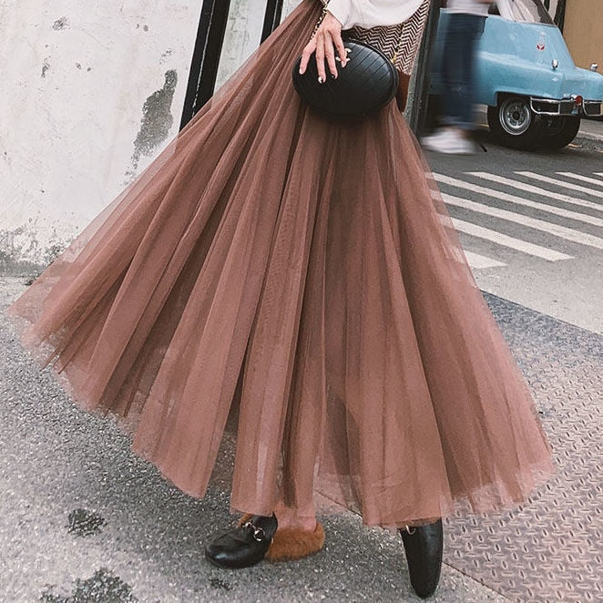 High Waisted Tulle Skirt