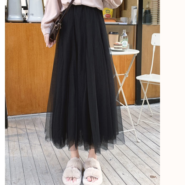 High Waisted Tulle Skirt