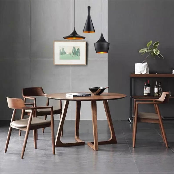 Modern Round Dining Table - Solid Wood