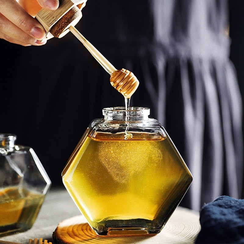 Hexagonal Honey Jar